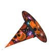 BIKINSEX White Background With Skulls Halloween Witch Hat Witch Costume Accessory for Halloween Christmas Party view 3