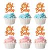 24Pcs Pumpkin Oh Baby Cupcake Toppers Glitter Pumpkin Birthday Baby Shower Party Decorations Pumpkin Birthday Cake Decorations Fall Babyshower Birthday Party Cupcake Picks view 1