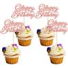 24Pcs Happy Birthday Cupcake Toppers Glitter Celebrating Birthday Cupcake Picks Baby Shower Kids Birthday Party Cupcake Decorations Supplies Rose Gold view 1