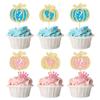 24pcs Pumpkin Cupcake Toppers & Cake Decorations for Kids Birthday & Babyshower view 1