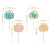 24pcs Pumpkin Cupcake Toppers & Cake Decorations for Kids Birthday & Babyshower view 2