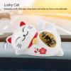 Adorable idle Lying Waving Beckoning Fortune Lucky Cat , Solar Powered Lucky Cat , Wealth Fortune Cat Car Accessories for Home , Store ( #2) , Solar Powered Lucky Cat , Adorable idle Lying WavinSolar view 3