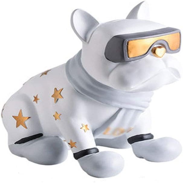 NIUBB Cartoon Money Pot Little Star Bulldog Cute Piggy Bank Handmade Resin Banknote Coin Coin Piggy Bank Boy Girl Birthday Gift Bedroom Decoration Money Pot (Color : B)