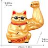 NIUBB Cartoon Piggy Bank Piggy Bank Lucky cat Vigorous arm Creative Lucky cat Opening Gift Small Ornament Capacity Piggy Bank (Color : OneColor) view 3
