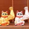 NIUBB Cartoon Piggy Bank Piggy Bank Lucky cat Vigorous arm Creative Lucky cat Opening Gift Small Ornament Capacity Piggy Bank (Color : OneColor) view 4