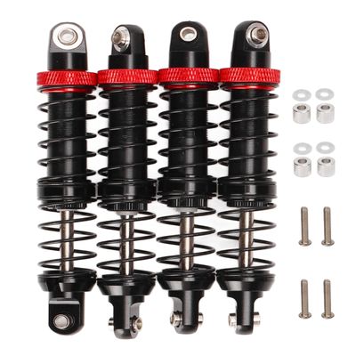 4PCS RC Shock Absorber Oil Adjustable RC Damper Set with Dual Springs for Traxxas 1/10 RC Truck Crawler/Axial SCX10/Tamiya CC01/Wraith RR10 (80mm)