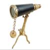 Antique Brass Marine Handheld Spyglass Reflecting Brass Telescope Binoculars with Stand 10-inch Best for Gift Item view 2