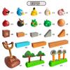 ROLOSO Newly Licensed Angry Birds Toys Playsets Build N Launch Construction Brick Assembly Building Blocks Sets Pig City Strike 2 Takedown Space Planet Game Catapult Slingshot Gift Box 33pcs view 2