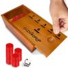 SWOOC Games - Coin Drop | Simple + Strategic Dice Games for Families with Coins Included for 2-6 Players | Works W/Pennies Too | Get Rid of Coins to Win | Board Games for Kids | Penny Game Wood Box view 1