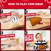SWOOC Games - Coin Drop | Simple + Strategic Dice Games for Families with Coins Included for 2-6 Players | Works W/Pennies Too | Get Rid of Coins to Win | Board Games for Kids | Penny Game Wood Box view 2