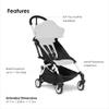 BABYZEN YOYO2 Stroller Frame, White - Includes 5-Point Harness, Multi-Position Reclining Backrest, Canopy Extensions, Padded Shoulder Strap & Protective Storage Bag view 4