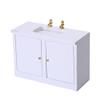 Bathroom Sink Model - White Plastic Miniature Wash Table for DIY Dollhouse Decoration 4.13 X 3.30 X 1.77 Inch view 1