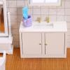 Bathroom Sink Model - White Plastic Miniature Wash Table for DIY Dollhouse Decoration 4.13 X 3.30 X 1.77 Inch view 2