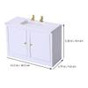 Bathroom Sink Model - White Plastic Miniature Wash Table for DIY Dollhouse Decoration 4.13 X 3.30 X 1.77 Inch view 3