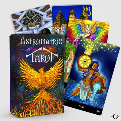 AstroMatrix Tarot Deck with Comprehensive Guide  Modern Symbolism and Enhanced Digital Interpretations for All Levels