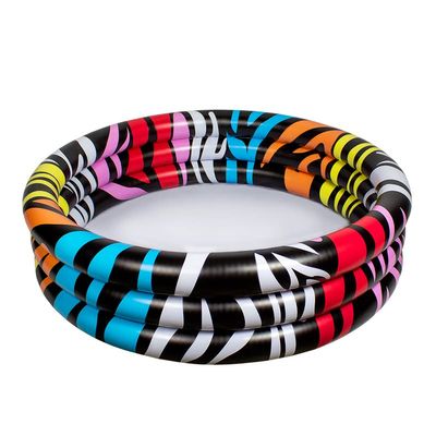 36" Inflatable Multi-Color Zebra Striped Children's Wading Swimming Pool