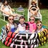 36" Inflatable Multi-Color Zebra Striped Children's Wading Swimming Pool view 3