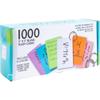 Hapinest 1000 Blank Flash Cards Colored Index Cards 3x5 w/20 Binder Rings, Unruled Unlined Index Cards with Ring, Hole Punched Notecards Flashcards, Color Note Cards for Studying Home Office Supplies view 2