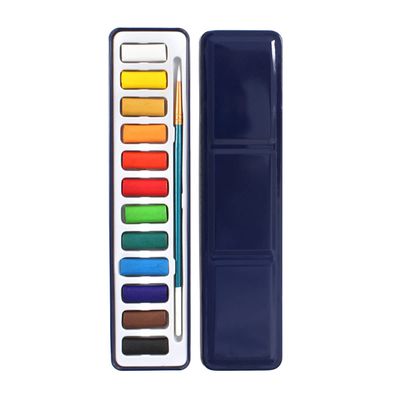 VICASKY Watercolor Paint Set Solid Watercolors with Brush for Outdoor Sketching Random Color