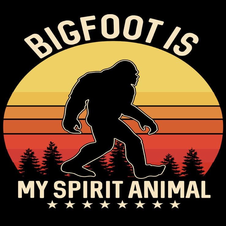 4 Sasquatch Sticker Funny Bigfoot is My Spirit Animal Paranormal Squatch Yeti