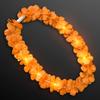 Set of 12 Orange LED Flower Hawaiian Lei Light Up Necklaces view 3
