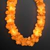 Set of 12 Orange LED Flower Hawaiian Lei Light Up Necklaces view 4