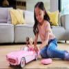 Barbie Hot Wheels RC Corvette from The Movie, Full-Function Remote-Control Toy Car Holds 2 Dolls view 2