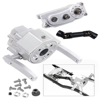 RCMYou Upgrades Part for 1/10 SCX10 & SCX10 II 90046 313mm 12.3 Inch Wheelbase Chassis Frame,Metal Prefixal Gearbox & Drive Sharft & Gearbox Hops Up