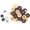 Sondergut Roll-up Portable Suede Deluxe Backgammon Game Set- Elegant Wood Stones Pop-Up Playing Field - RV Travel, Cruise, Airplane, Camping, Backpacking, Road Trips (Replacement Wood Stone Set) view 1