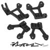 RCMYou RC Shock Tower Shocks Hoops Upgrades Part for 1/10 SCX10 II 90046 90047 Crawlers Truck Car,4PCS Aluminum Rear Front RC Shocks Tower Shock Hops Up (Black) view 1