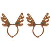 ibasenice 2pcs Reindeer Christmas Headband with Bells Unisex Adult Boys and Girls Headwear Party Carnival Masquerade Dress Accessory view 1