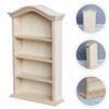 Dollhouse Wooden Bookshelf Doll Mini Furniture Mini Bookshelf Shelf Cabinet Scene Miniature House Bookcase Fairy Cabinet Miniature Dollhouse Accessories 1/12 view 2