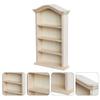 Dollhouse Wooden Bookshelf Doll Mini Furniture Mini Bookshelf Shelf Cabinet Scene Miniature House Bookcase Fairy Cabinet Miniature Dollhouse Accessories 1/12 view 4