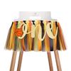 Basketball Highchair Banner Decoration for Baby - 1st First Highchair Happy Birthday Banner, High Chair Fabric Garland Party Supplies, 0range Yellow Black, Photo Props, Handmade view 1