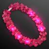 Set of 12 Pink LED Flower Hawaiian Lei Light Up Necklaces view 2