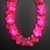Set of 12 Pink LED Flower Hawaiian Lei Light Up Necklaces view 3