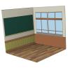 1/12 Scale Backdrop Scene Model Display Photo Board for Soldier Model Scane Drama , Classroom view 4