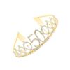 FRCOLOR 3pcs Golden Rhinestone Birthday with Alloy Insertion Hair Comb for Birthday Celebrations Engagements and Parties Stylish and Eye-catching Design view 3