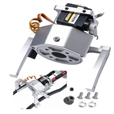 RCMYou RC Gearbox for 1/10 RC Crawler Car SCX10 90046,Metal Chassis Frame Prefixal Shiftable Gearbox Upgrade Parts Hops Up,Upgrade 2022,More Durable,Two Speed Modes