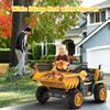 ANPABO Ride on Dump Truck, 12V Ride on Car with Remote Control, Electric Dump Bed and Extra Shovel, Ride on Construction Vehicle with Music Player, Key Start for Safety, Ideal Gift for Kids view 3