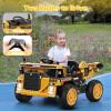 ANPABO Ride on Dump Truck, 12V Ride on Car with Remote Control, Electric Dump Bed and Extra Shovel, Ride on Construction Vehicle with Music Player, Key Start for Safety, Ideal Gift for Kids view 4