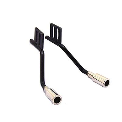 1 Pair Metal Simulation Exhaust Pipe Gas Vent for Traxxas Trx4 Defender for Ford Bronco SCX10 Rc Car Parts Manifold (Color : Silver)