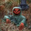 Fun World Grave Breaker Jack-O'-Lantern 45" Decoration Prop, Orange Green view 2