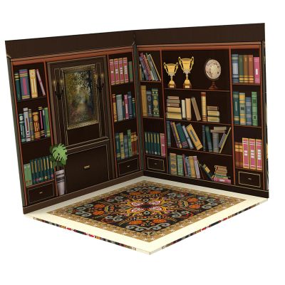1/12 Scale Backdrop Scene Model Display Photo Board for Soldier Model Scane Drama , Study Room