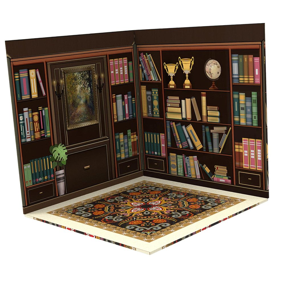 1/12 Scale Backdrop Scene Model Display Photo Board for Soldier Model Scane Drama , Study Room