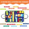 Hooku Busy Board for 1 Year Old, Montessori Sensory Toys for Toddlers 1-3, Fine Motor Learning Activities, Toddler Travel Toys, Birthday Gifts for Baby Boy or Girl view 2