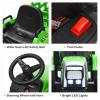 OLAKIDS 12V Kids Ride On Tractor, 2 in 1 Electric Vehicle with Remote Control, Detachable Trailer, Toddlers Battery Powered Driving Toy with 2 Speeds, Music, USB, Bluetooth, Lights (Green) view 4