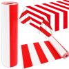 100Ft Long Tablecloth Roll Red and White Striped Tablecloth Carnival Circus Tent Party Supplies Halloween Christmas Plastic Picnic Table Cover for Birthday Party Circus Backdrop Banner Decoration view 1