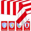 100Ft Long Tablecloth Roll Red and White Striped Tablecloth Carnival Circus Tent Party Supplies Halloween Christmas Plastic Picnic Table Cover for Birthday Party Circus Backdrop Banner Decoration view 3