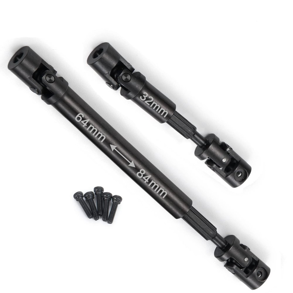 MORLORDY RC Metal Steel Drive Shafts Driveshafts 64+32mm for 1/24 RC Crawler Car SCX24 Upgrades AXI90081 Deadbolt Accessories